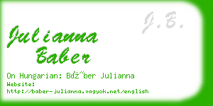 julianna baber business card